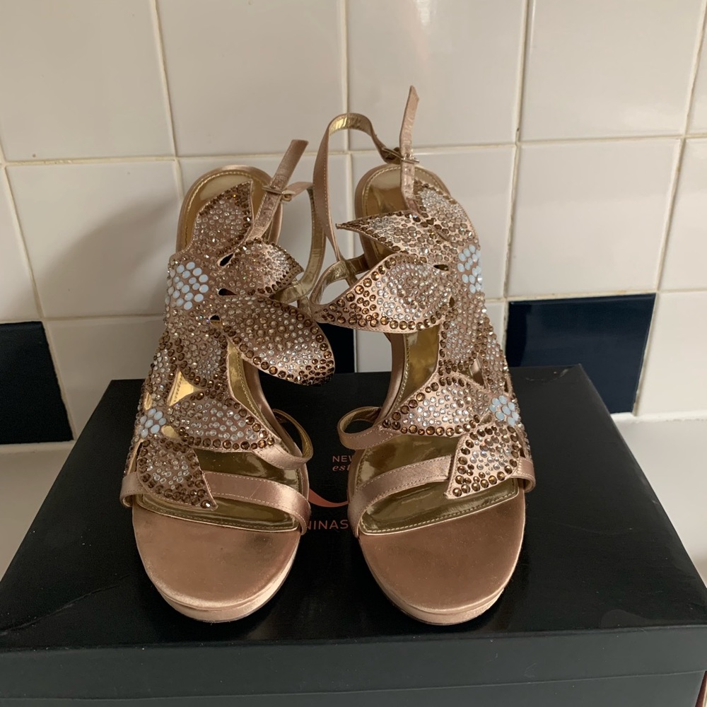 Nina gold heels